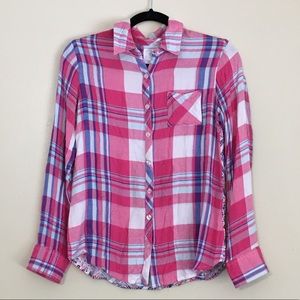 Justice Girl’s Plaid Button-Up, Size 14